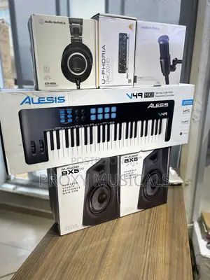 Bx5d3, Alesis V49 Mkii Midi, M50x Headphone, At2020 Mic Umc202hd