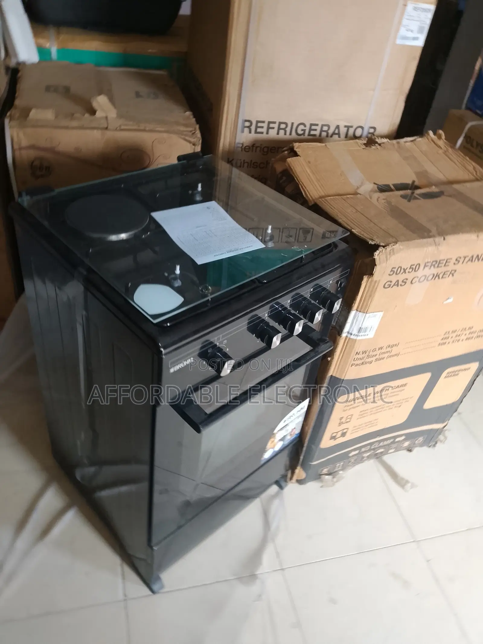 Bruhm Bgc5531sb Silver Gas Cooker