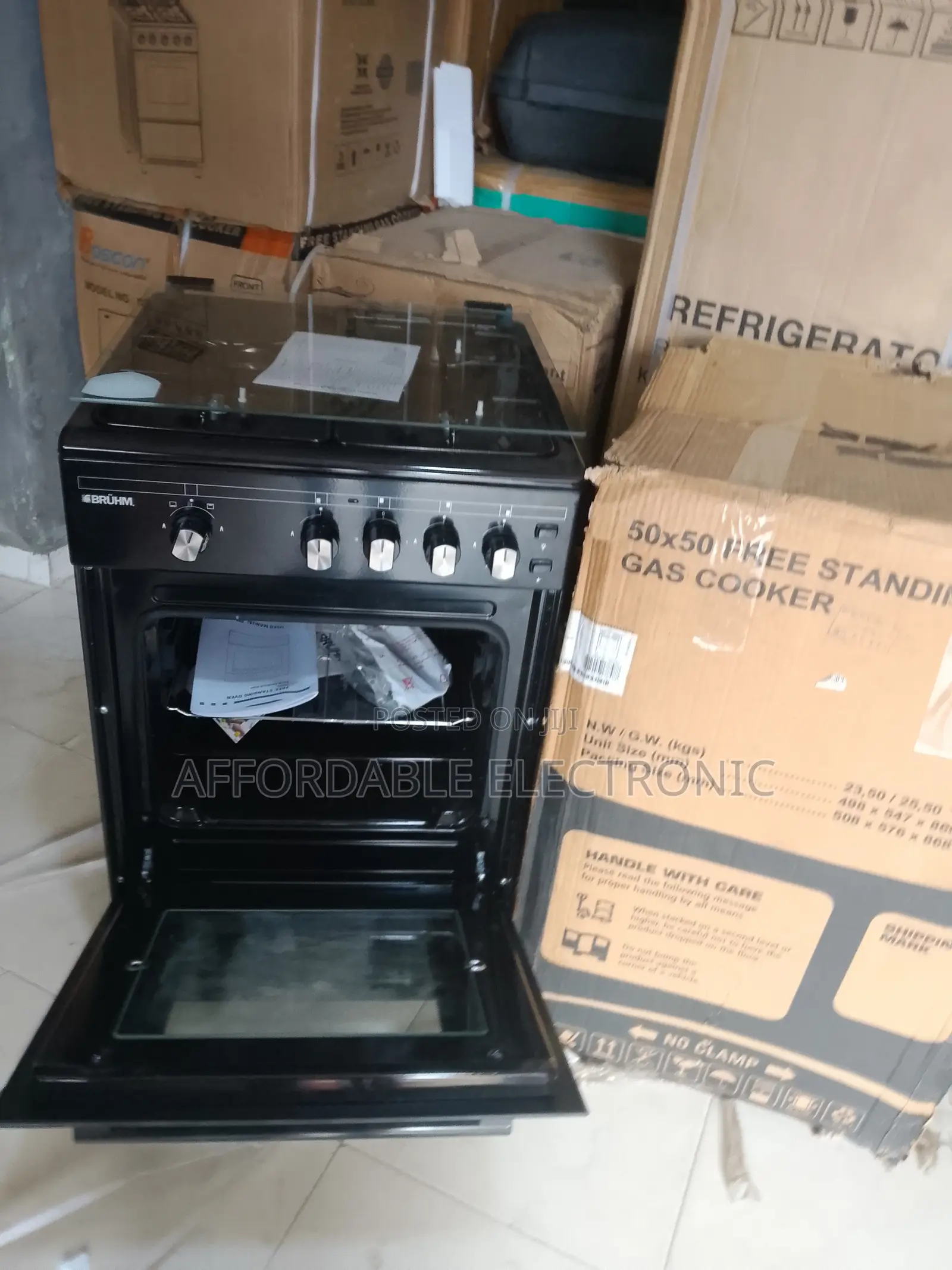 Bruhm Bgc5531sb Silver Gas Cooker