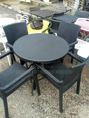 Set of Table and Plastic Chairs