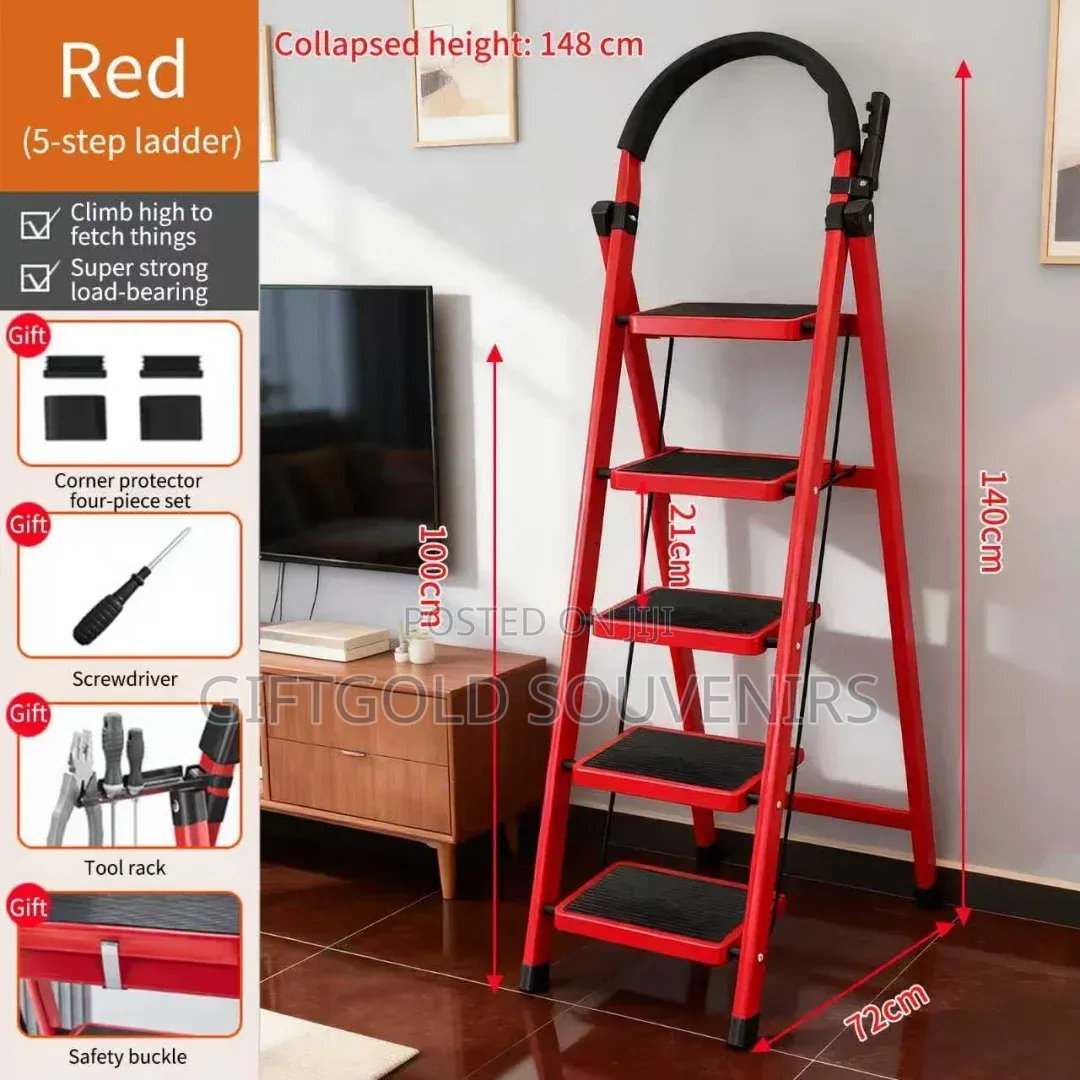 Multipurpose 5- Step Indoor Ladder