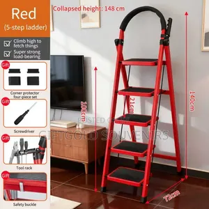 Multipurpose 5- Step Indoor Ladder