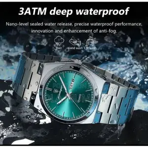 Poedagar Men's Wristwatch Silver Green Face