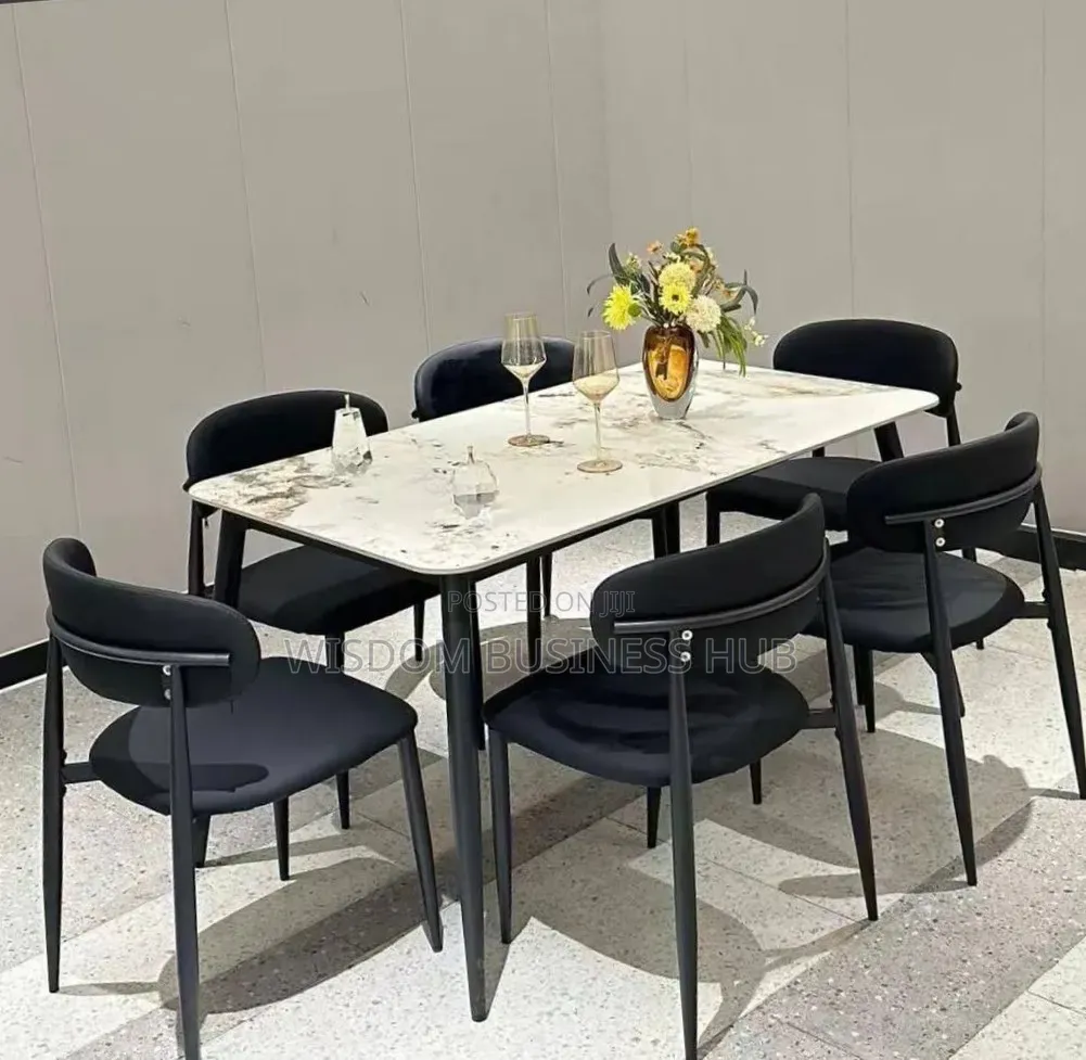 Light Mable Top Dining Set