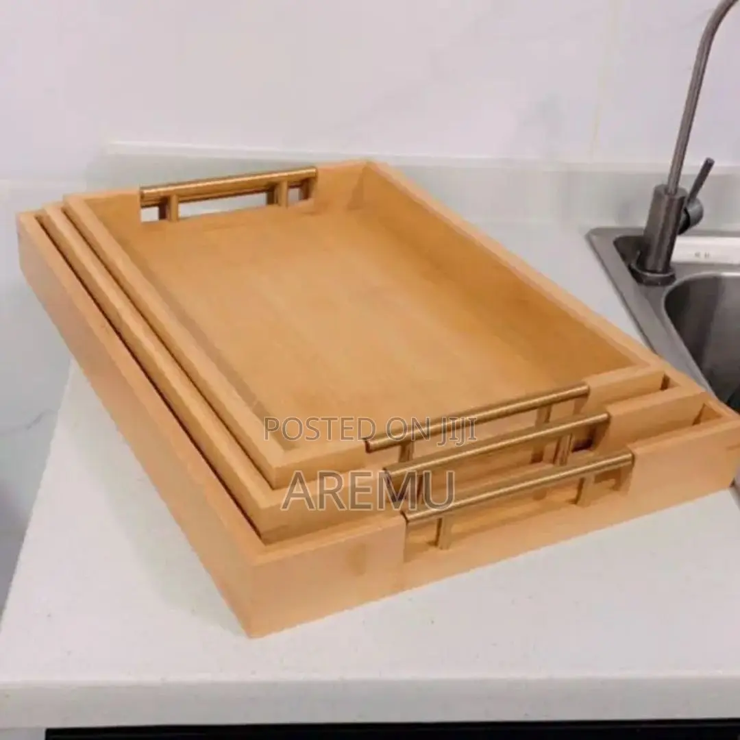 3 in 1 Tray With Gold Handle