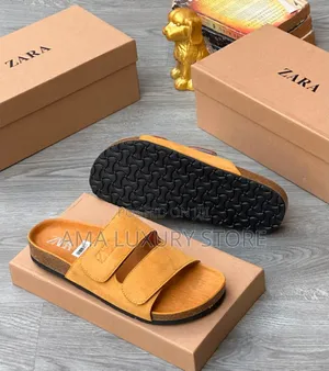 Zara Premium Luxury Men Suede Slides – Comfortable, Durable Stylish