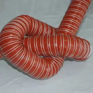 Flexible, Red Silicone Duct Hose