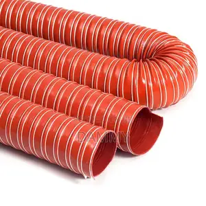 Flexible, Red Silicone Duct Hose