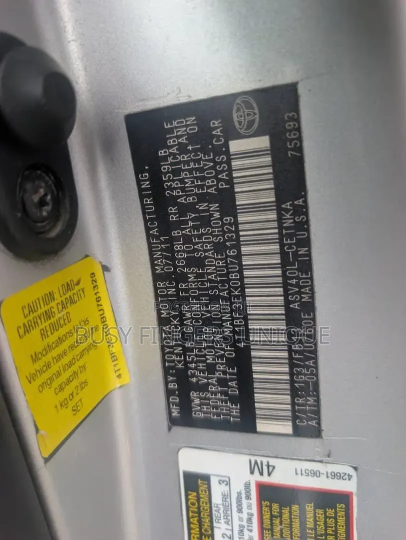 Toyota Camry 2011 Silver