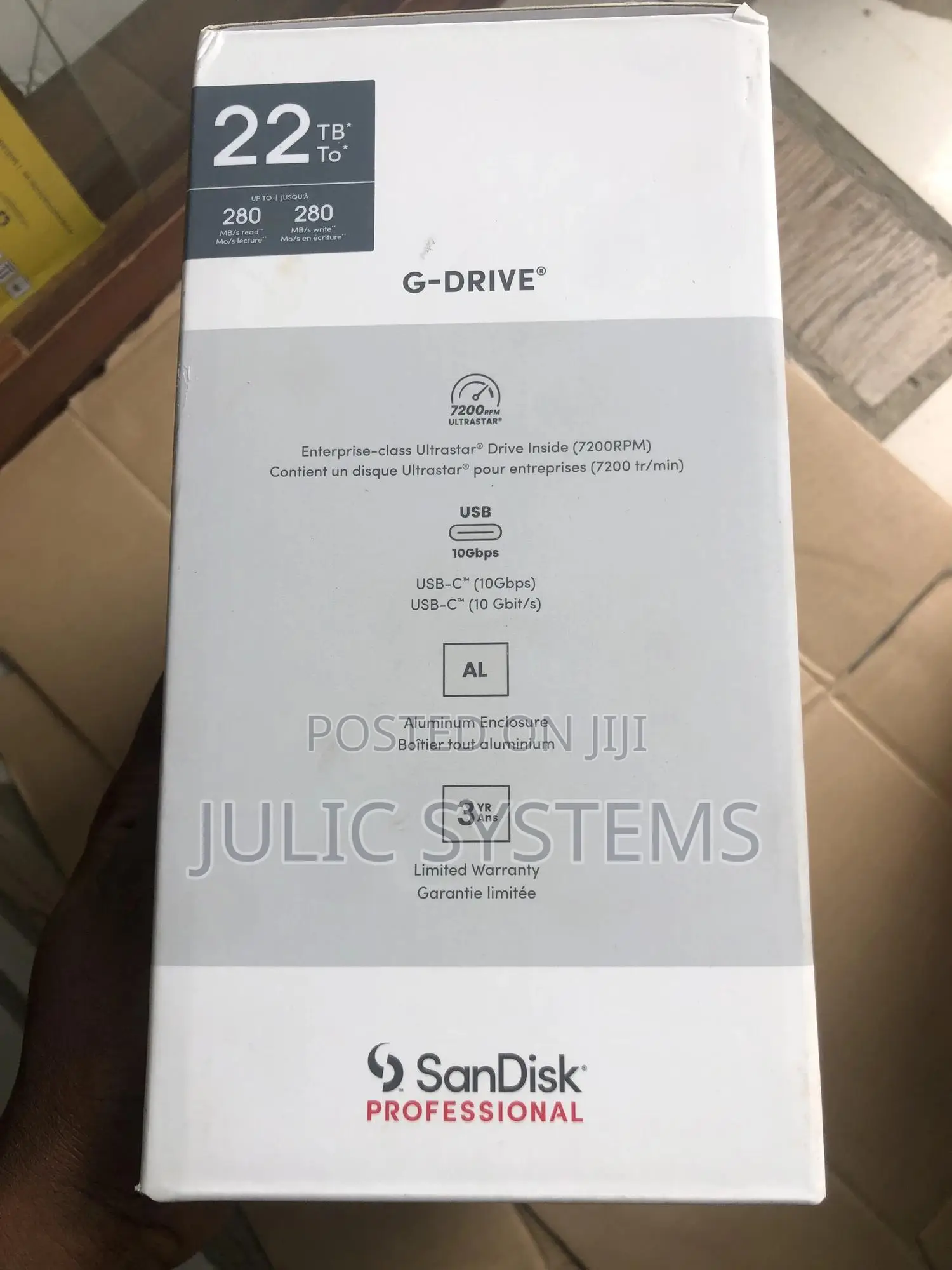 22tb Sandisk Professional G-Drive