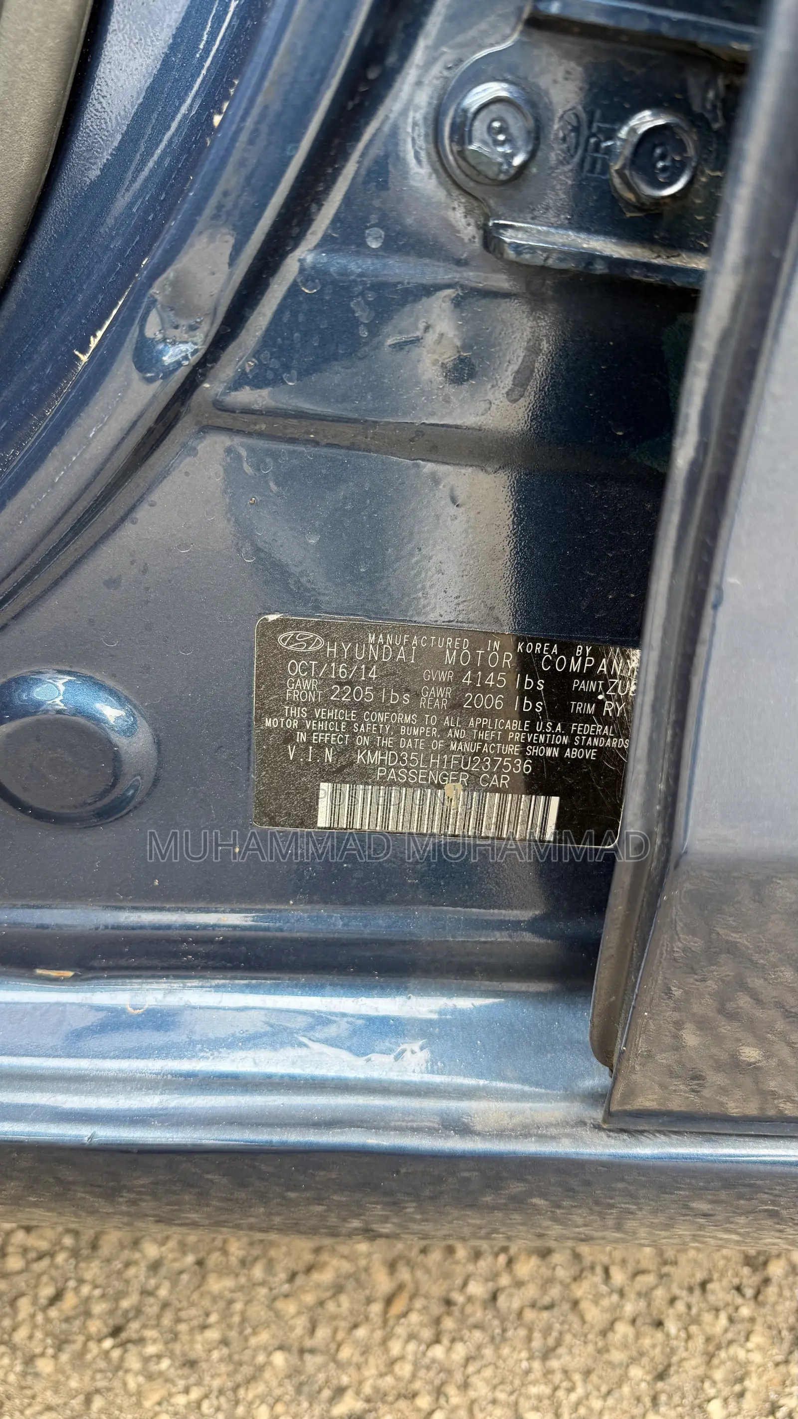 Hyundai Elantra 2015 Blue