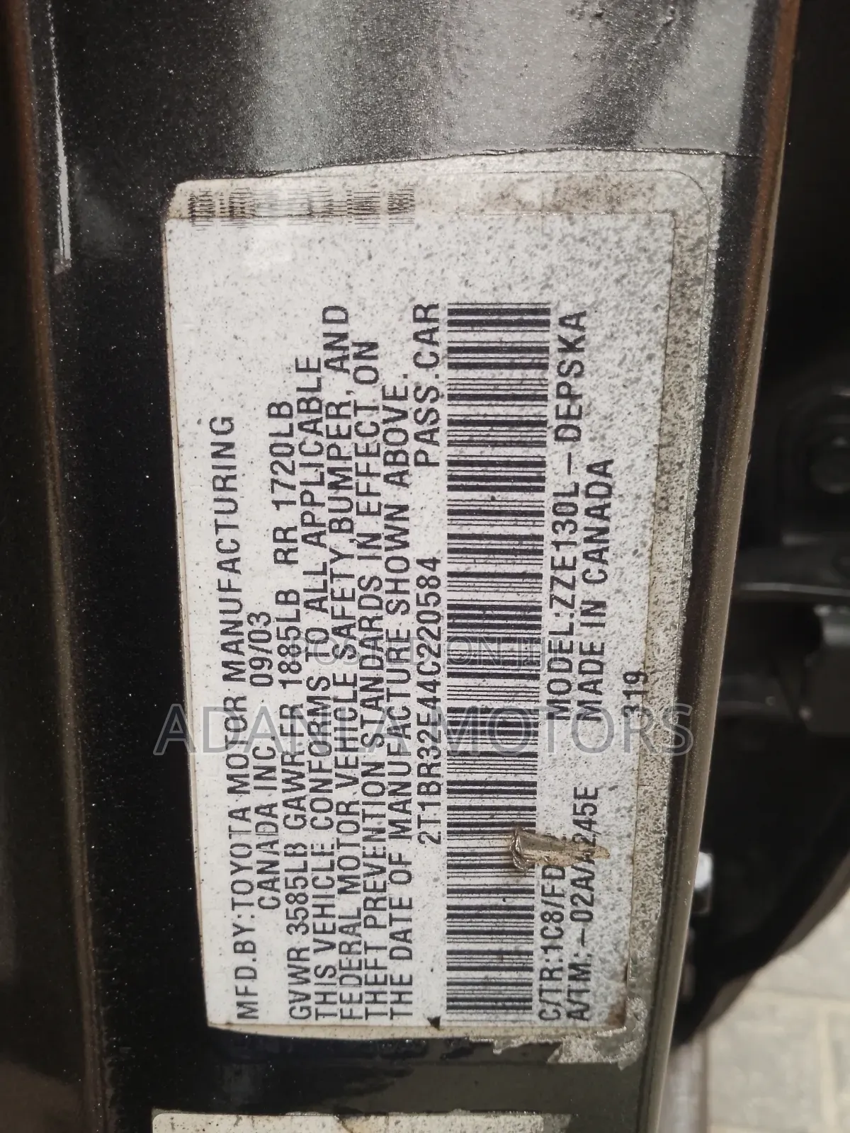 Toyota Corolla 2004 Gray