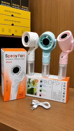 Rechargeable 3--Speed SprayFan Humidifier 360-Rotation