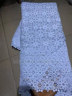 White Matelic Lace Material
