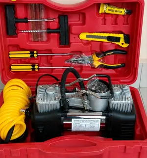 Heavy Duty 2 Cylinder Car Air Compressor Tire Repair Kit (150PSI
