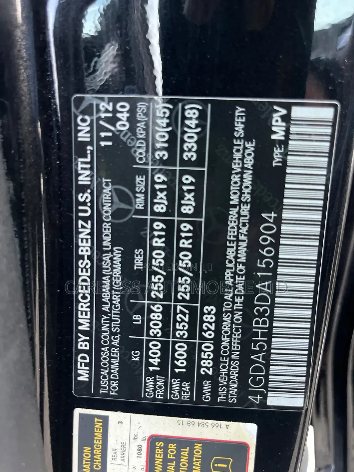 Mercedes-Benz M Class 2013 Black
