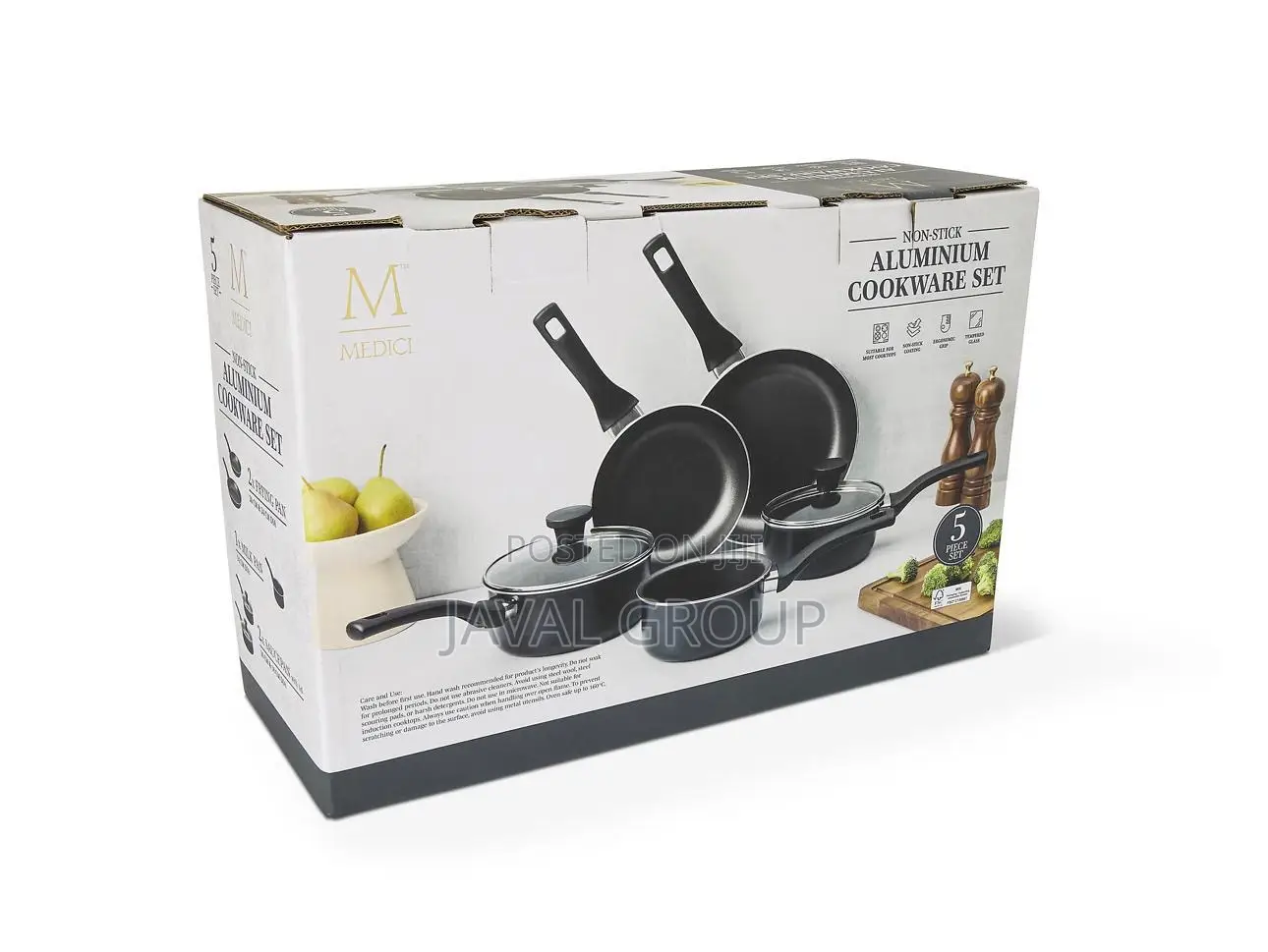 5 Piece Aluminium Non-Stick Cookware Set