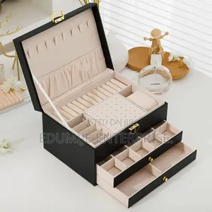 3 Layer Leather Jewelry Box
