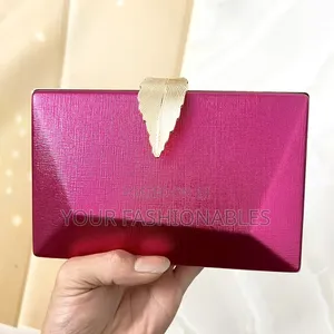Lux Gold Leaf Clasp Party Clutch Purse