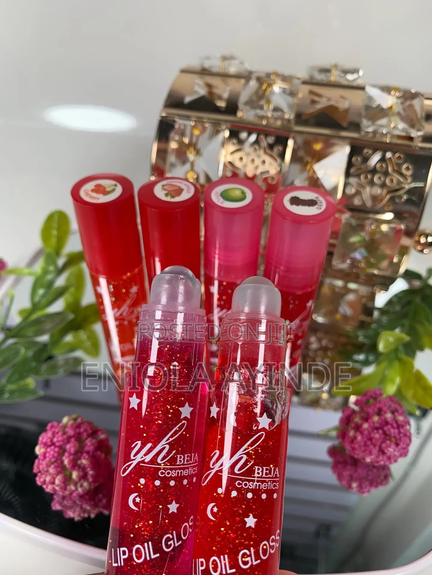 6 in 1 Transparent Lip Oil Gloss With Glitters