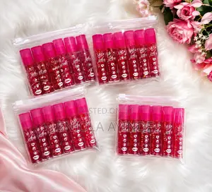 6 in 1 Transparent Lip Oil Gloss With Glitters