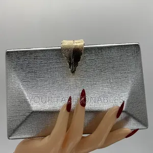 Lux Gold Leaf Clasp Party Clutch Purse