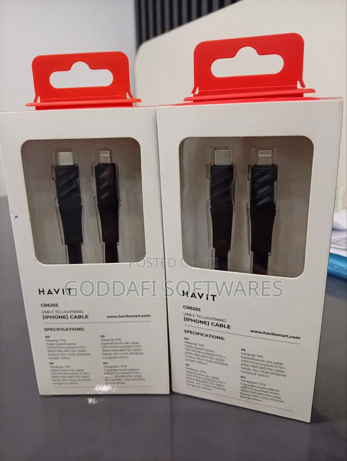 Havit USB-C to Lightning PD30W Visual Charging Cable