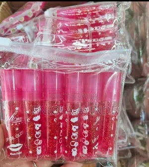 6 in 1 Transparent Lip Oil Gloss With Glitters