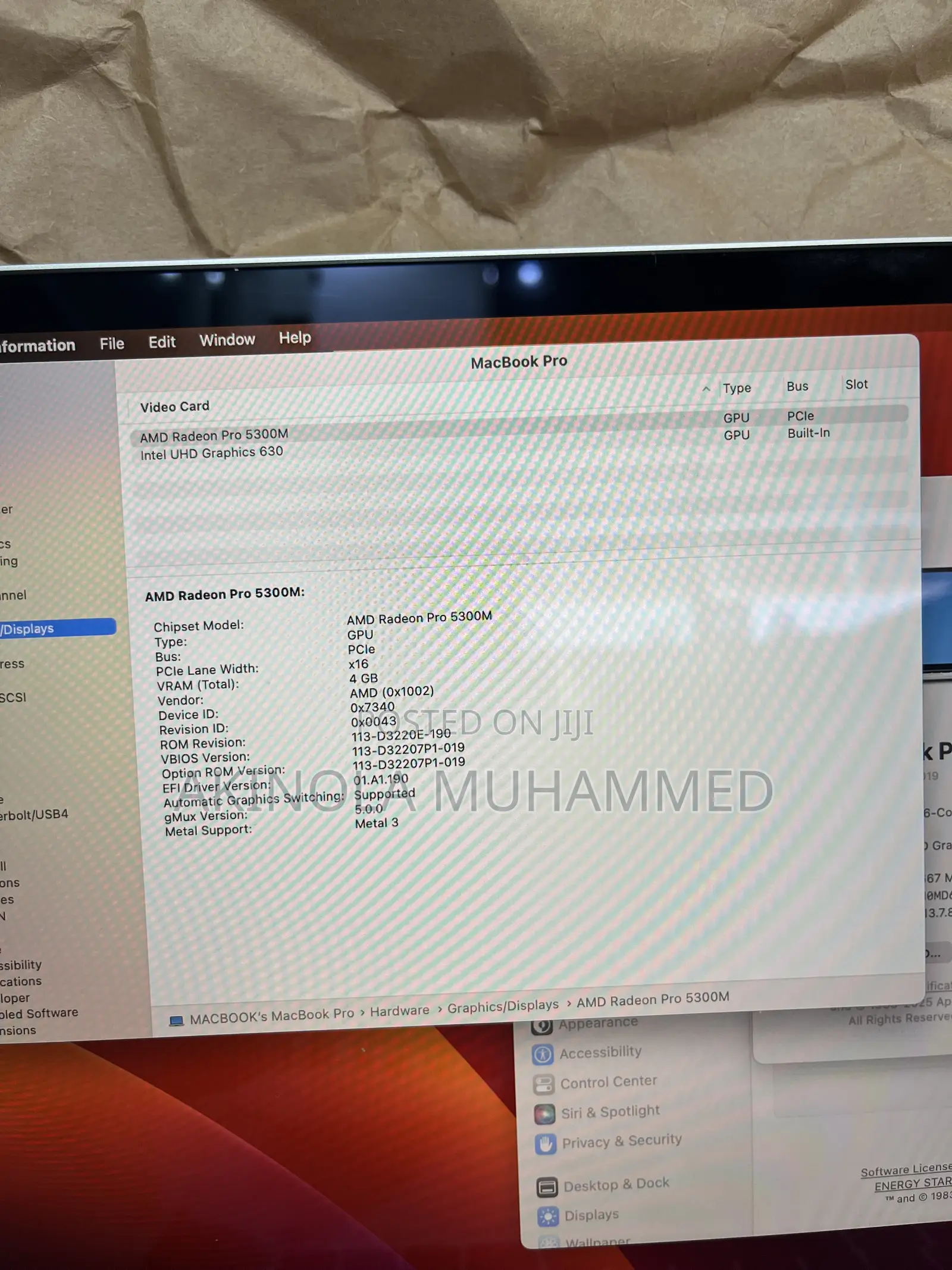 Laptop Apple MacBook Pro 2019 16GB Intel Core i7 SSD 1T