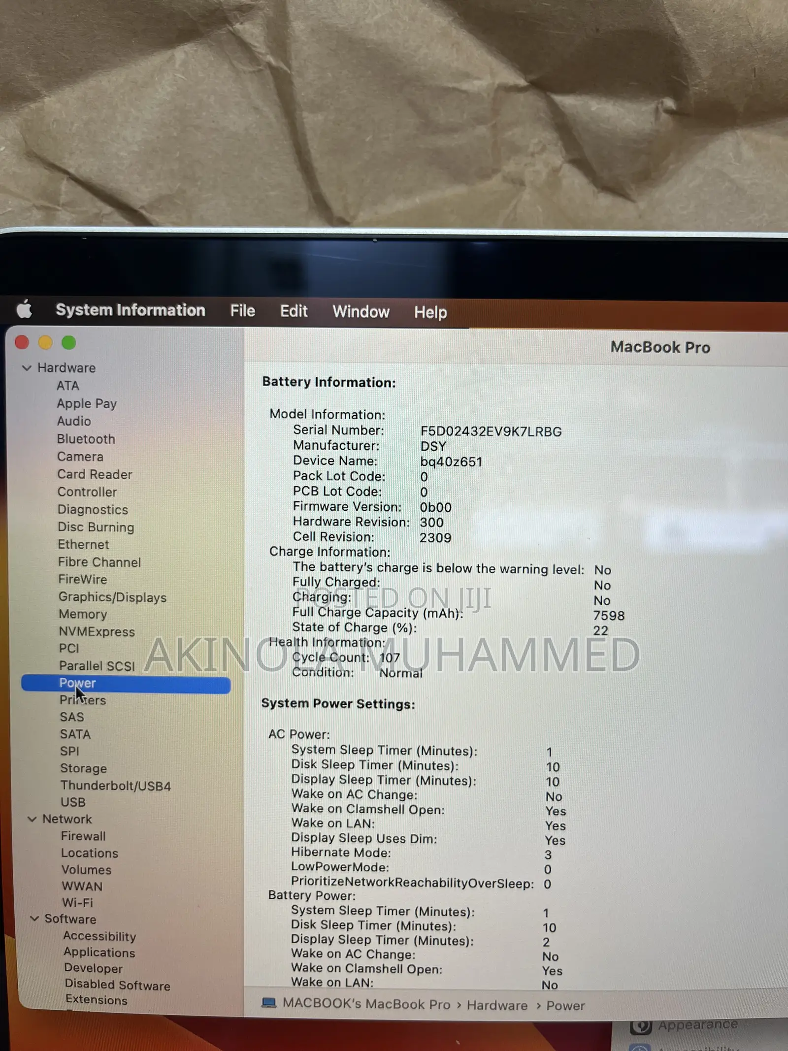 Laptop Apple MacBook Pro 2019 16GB Intel Core i7 SSD 1T