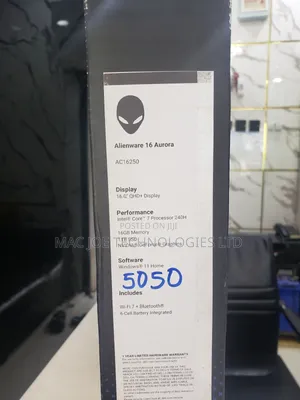 New Laptop Alienware 16 Aurora 16GB Intel Core 7 SSD 1T