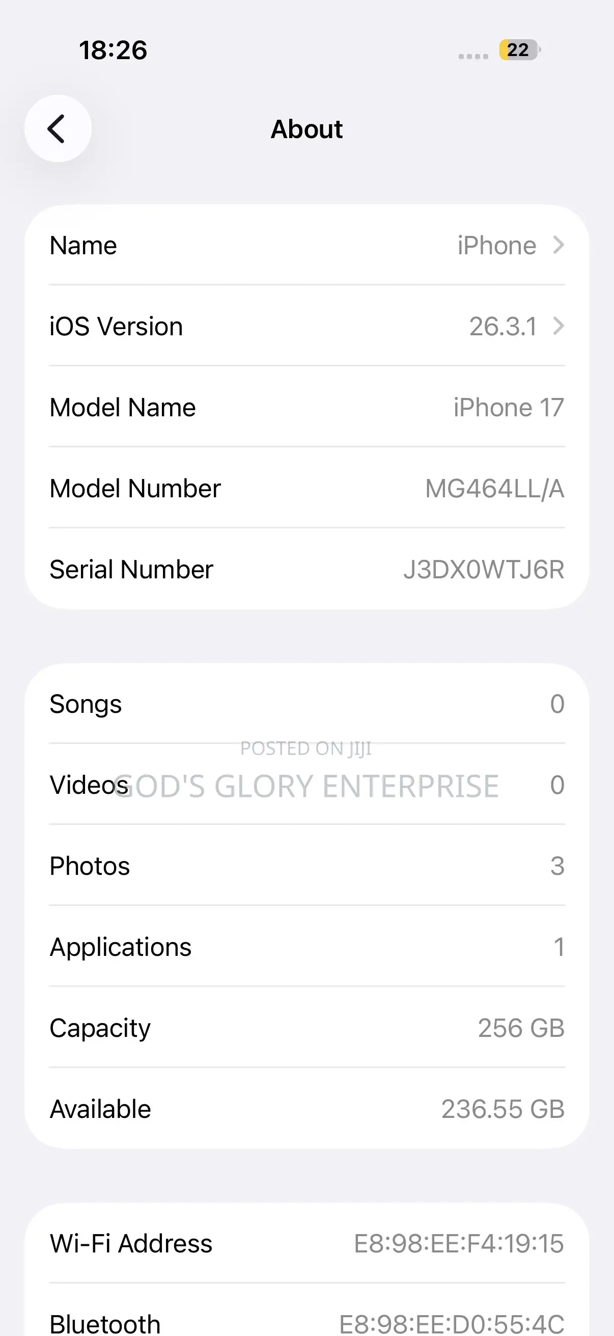 Apple iPhone 17 256 GB Black