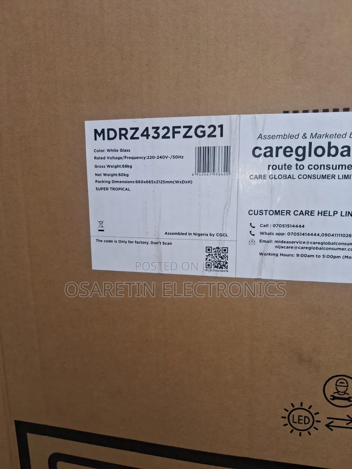 Midea Showcase Refrigerator 309 Litre