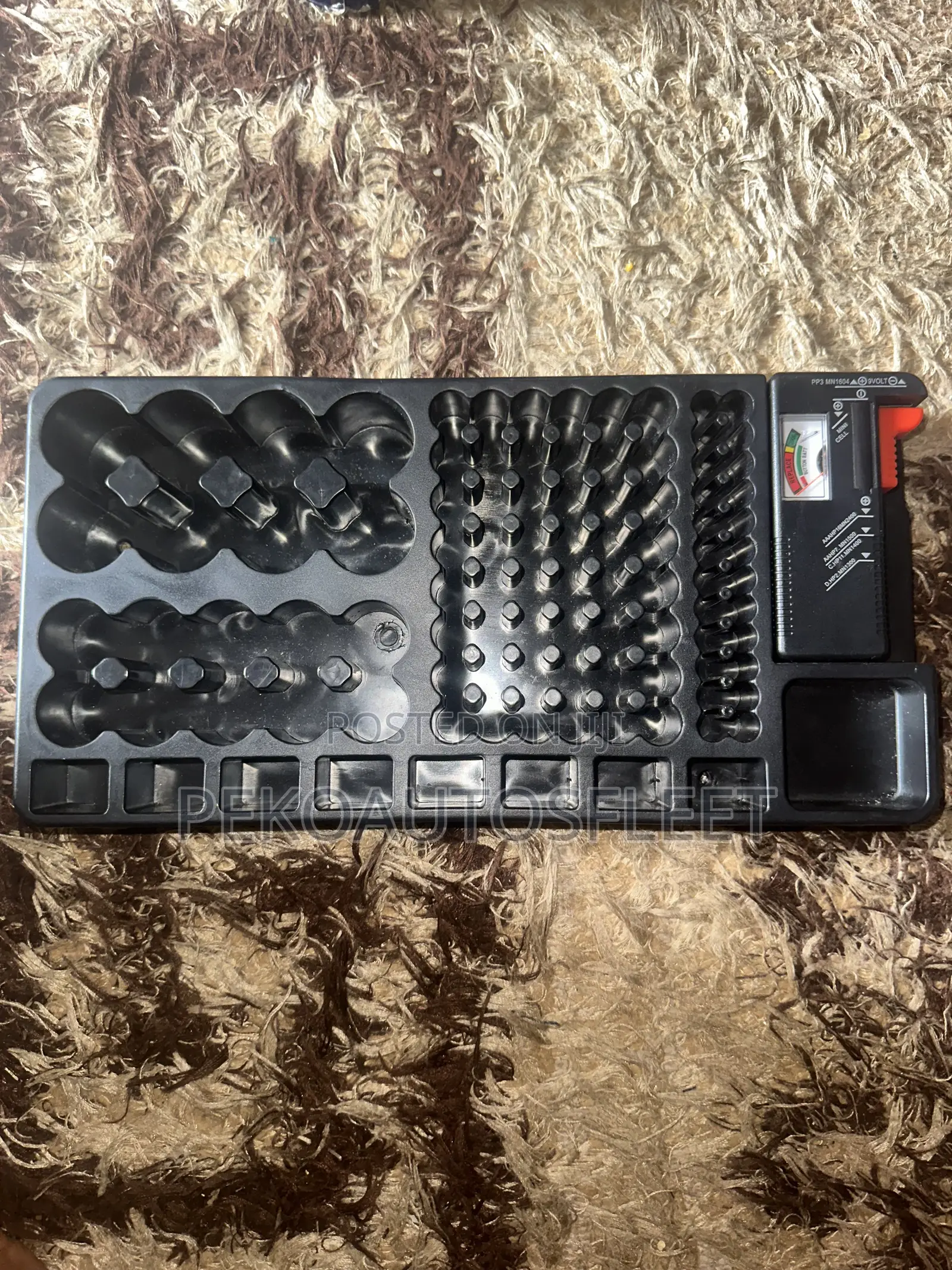 Battery Organizer With Tester
