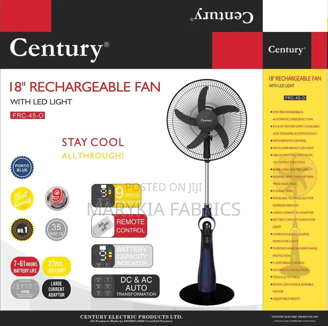 18" Rechargeable Fans #