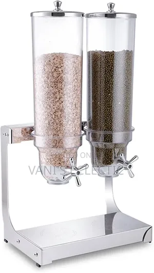 7L Commercial Double-Canister Dry Food and Cereal Dispenser
