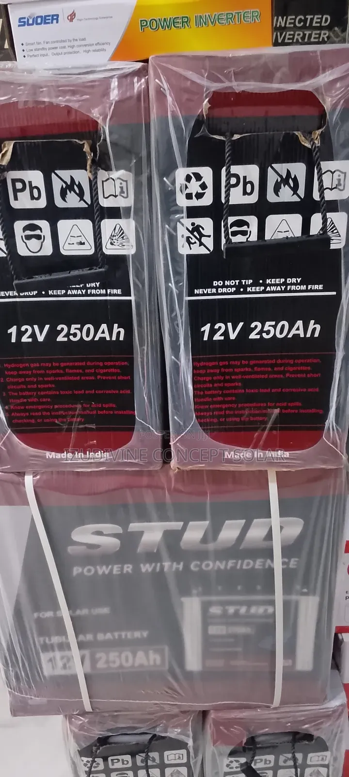 250ah 12v Stud Tubular Battery