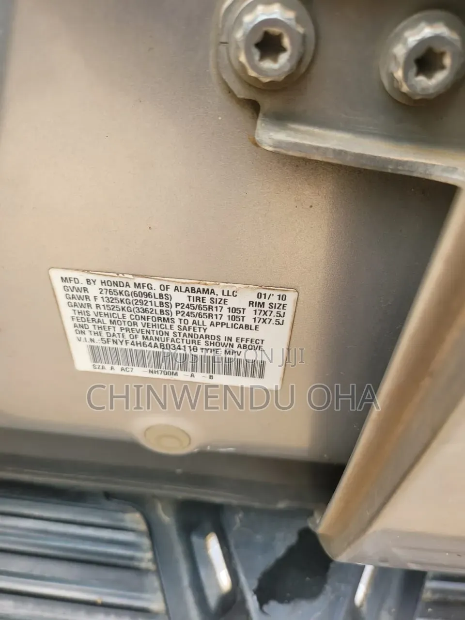 Honda Pilot 2010 Silver