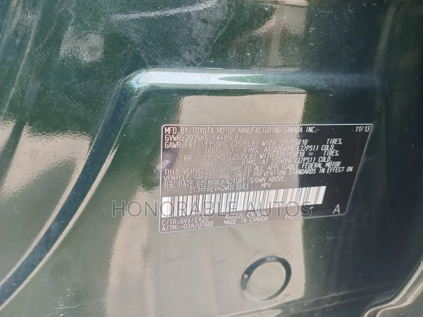 Toyota RAV4 2014 Green