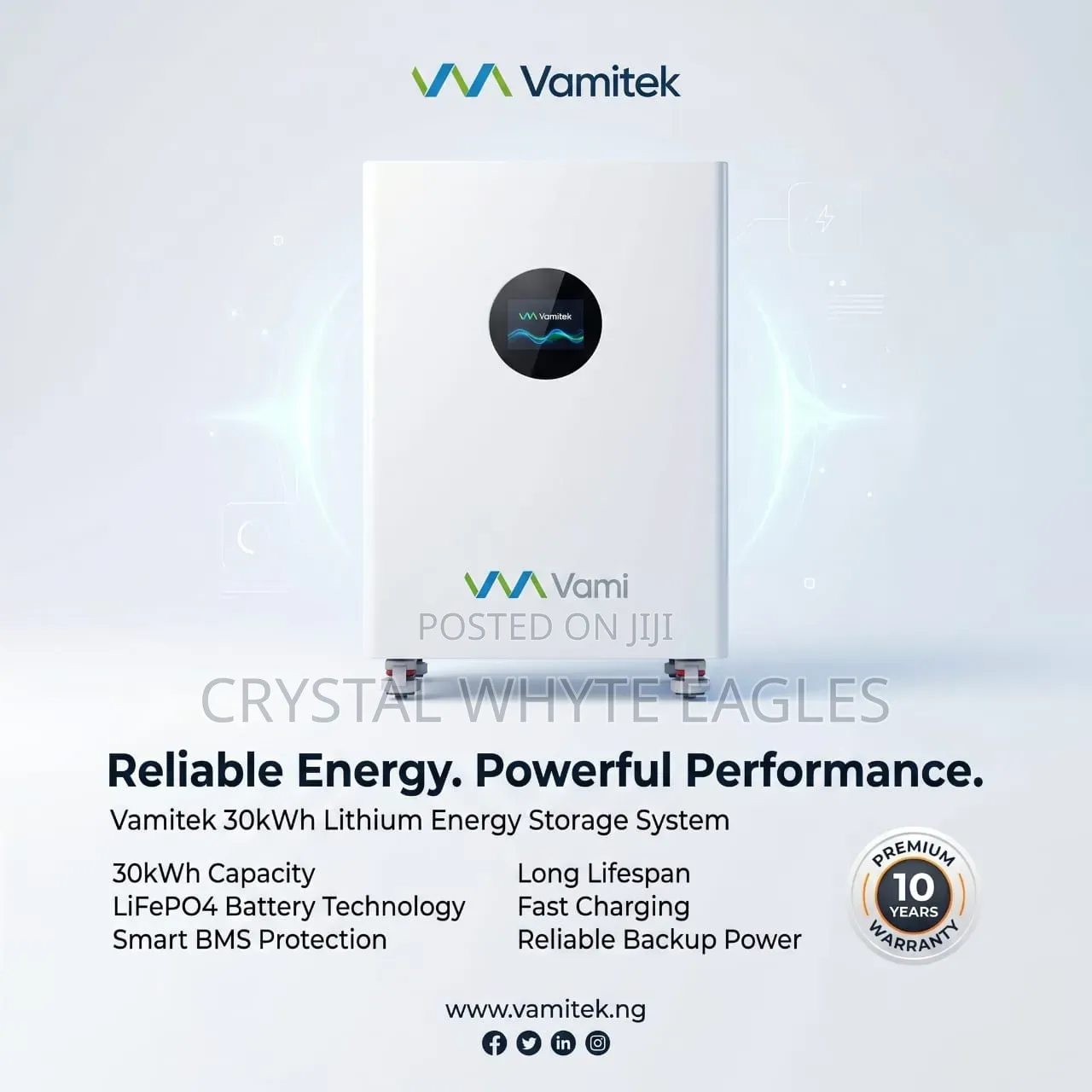 Vami 30kwh Lithium Iron Phosphate Battery