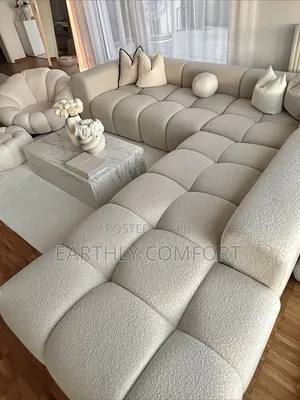 L Shape Sofa Set Bubble Sofa Set With Center Table Available on Order