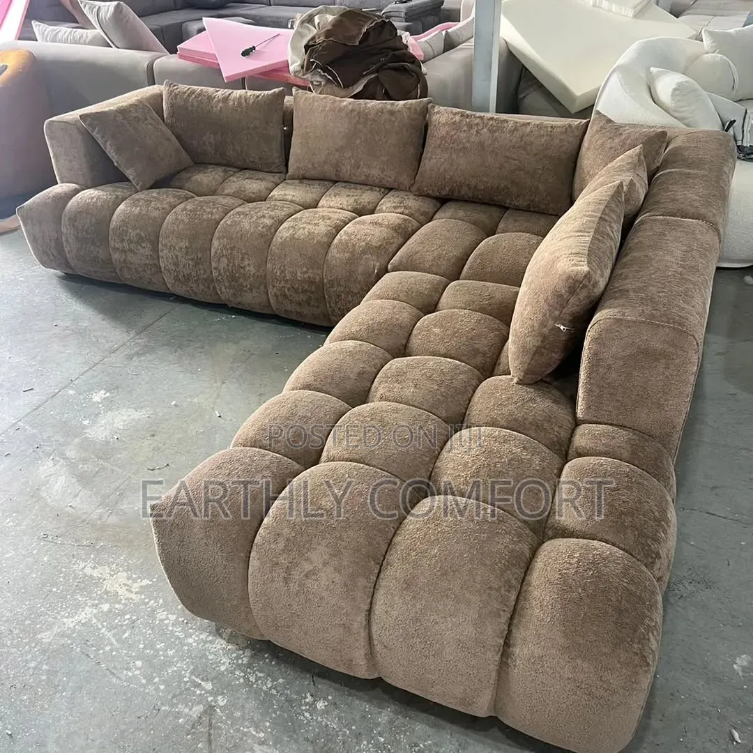 L Shape Sofa Set Bubble Sofa Set With Center Table Available on Order