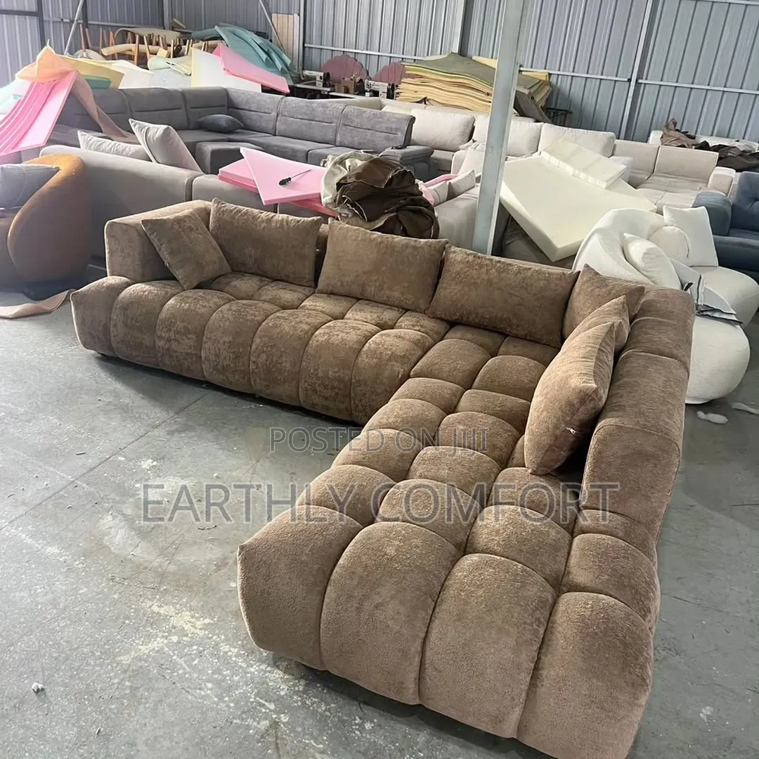 L Shape Sofa Set Bubble Sofa Set With Center Table Available on Order