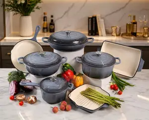 7 Pieces Cast Iron Cookware Set
