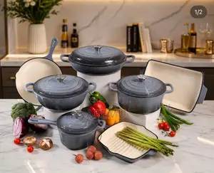 7 Pieces Cast Iron Cookware Set