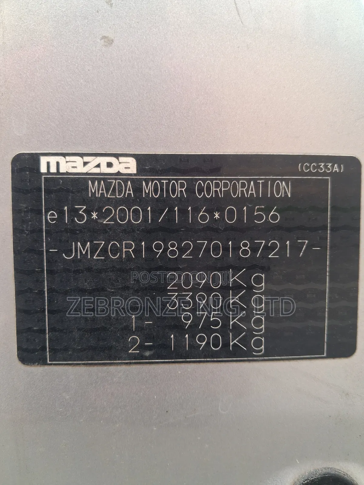 Mazda 5 2001 Silver