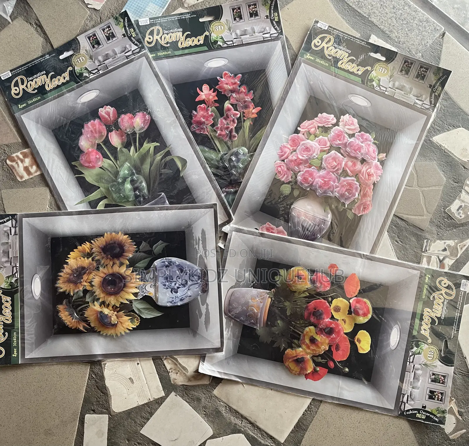 3D Floral Wall Stickers
