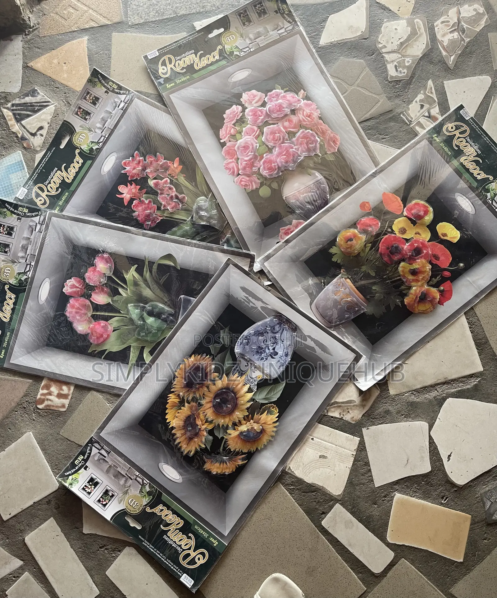 3D Floral Wall Stickers