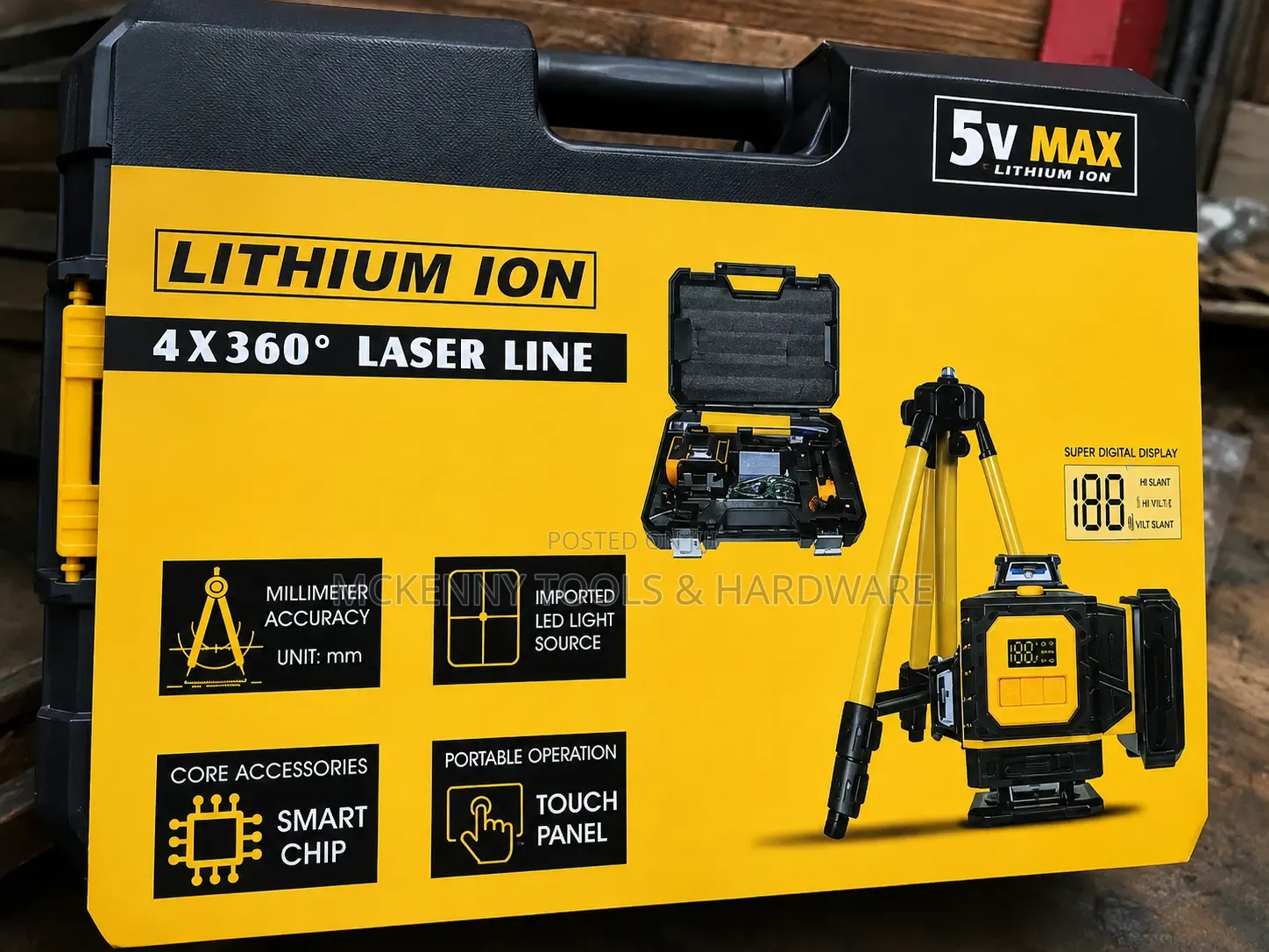 5V Max Lithium-Ion 4x360° Laser Line Level Kit