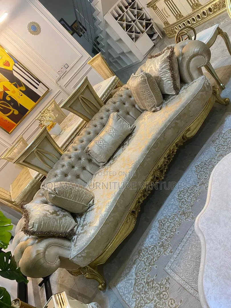 Turkish Standard Fabric Semi Royal Sofa Set Complete Set.